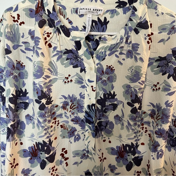 Apiece Apart Floral Casual Preppy Prep Feminine Brunch Romantic Top Blouse Shirt - Picture 4 of 6